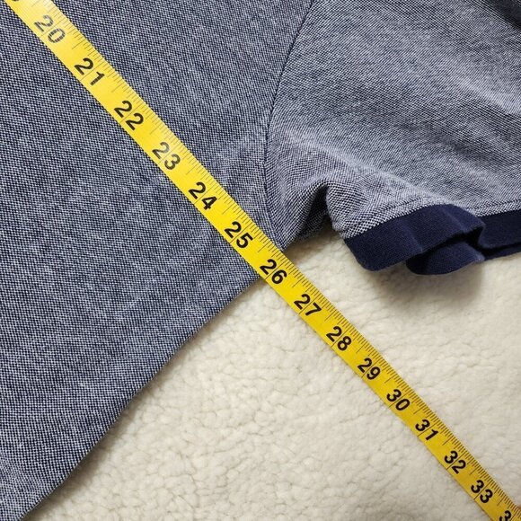 English Laundry Polo Golf Shirt 3X (XL) Blue Cotton Pocket Stretch Preppy - Picture 7 of 8